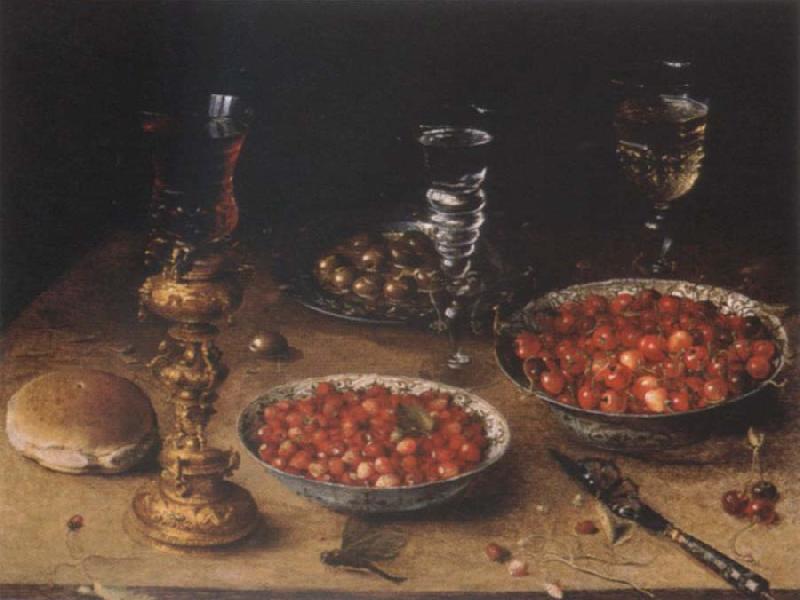 Osias Beert Museum national style life with cherries and strawberries in Chinese china shot els Sweden oil painting art